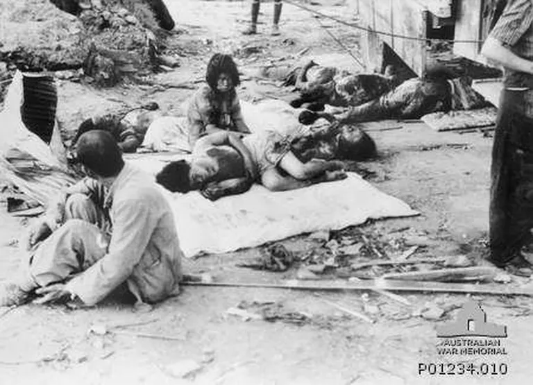 Hiroshima tänav pärast tuumipommirünnakut. Foto: