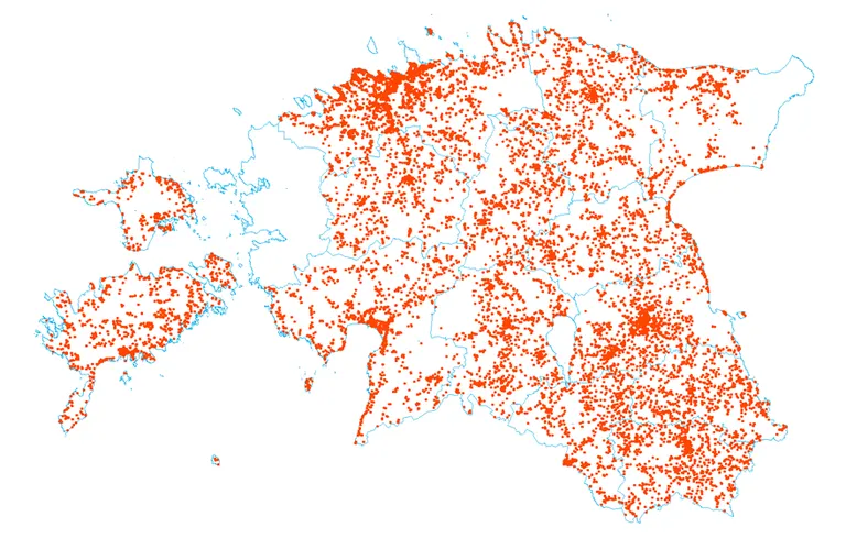 57 000 tarbimiskohta, üle 300 alajaama ja enam kui 1100 km liine, millest aasta jooksul pole peaaegu üldse elektrit läbi liikunud. / Joonis: