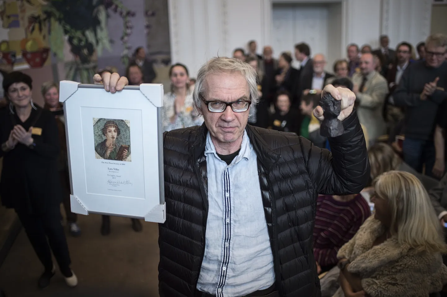 Rootsi karikatursit ja kunstnik Lars Vilks sai 14. märtsil 2015 Taani pressivabaduse auhinna