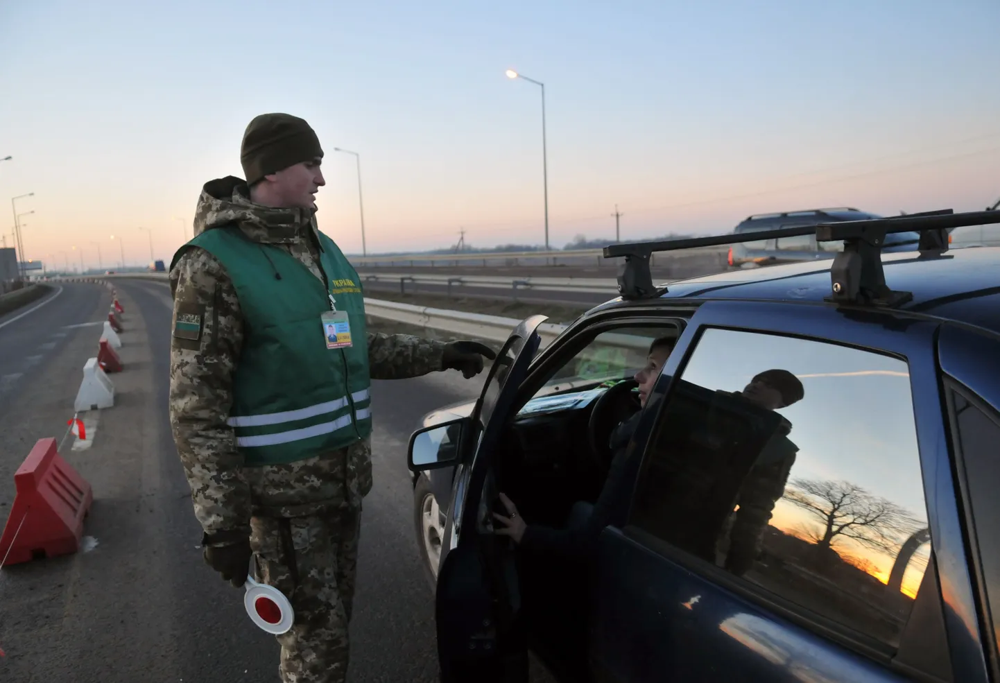 Piirikontroll Ukraina-Poola piiril.