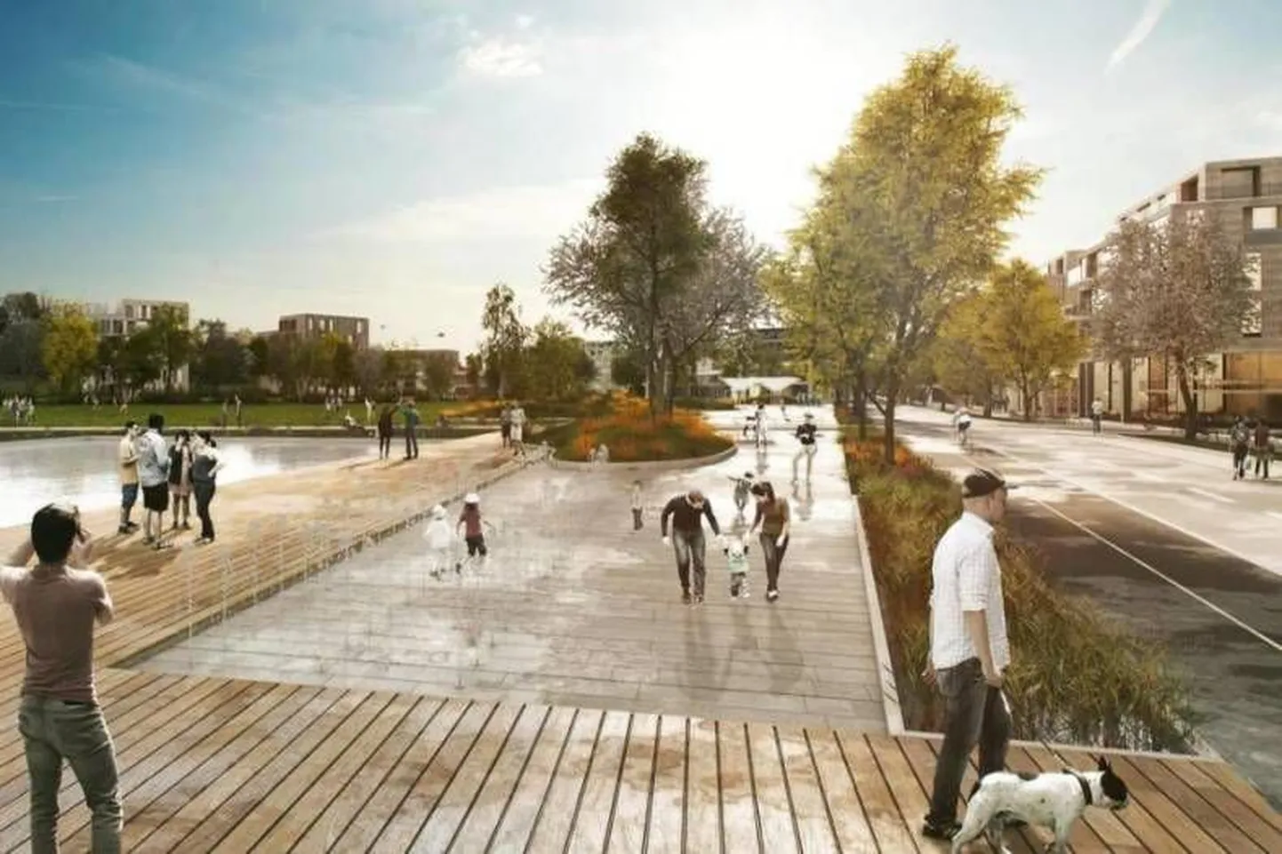 Arhitektide visioon uuest elamukvartalist Stockholmis.