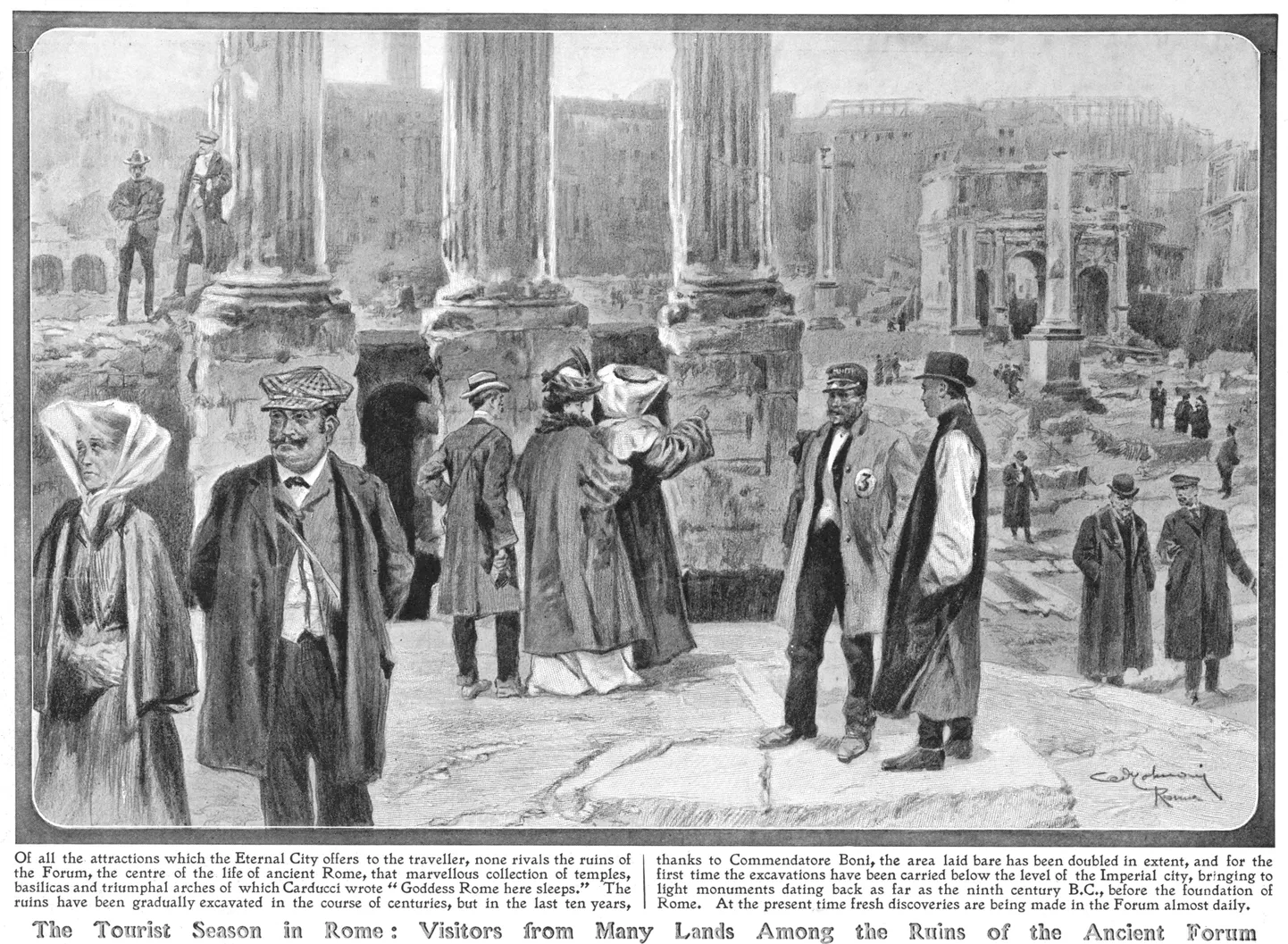 Turistid Rooma Foorumis 1909. aastal