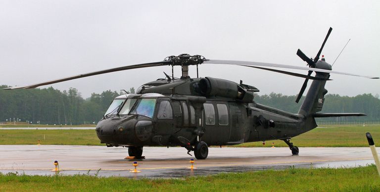 USA kopter Black Hawk Ämari lennubaasis. Eestis on praegu kaks sellist kopterit. Foto: kaitsevägi.