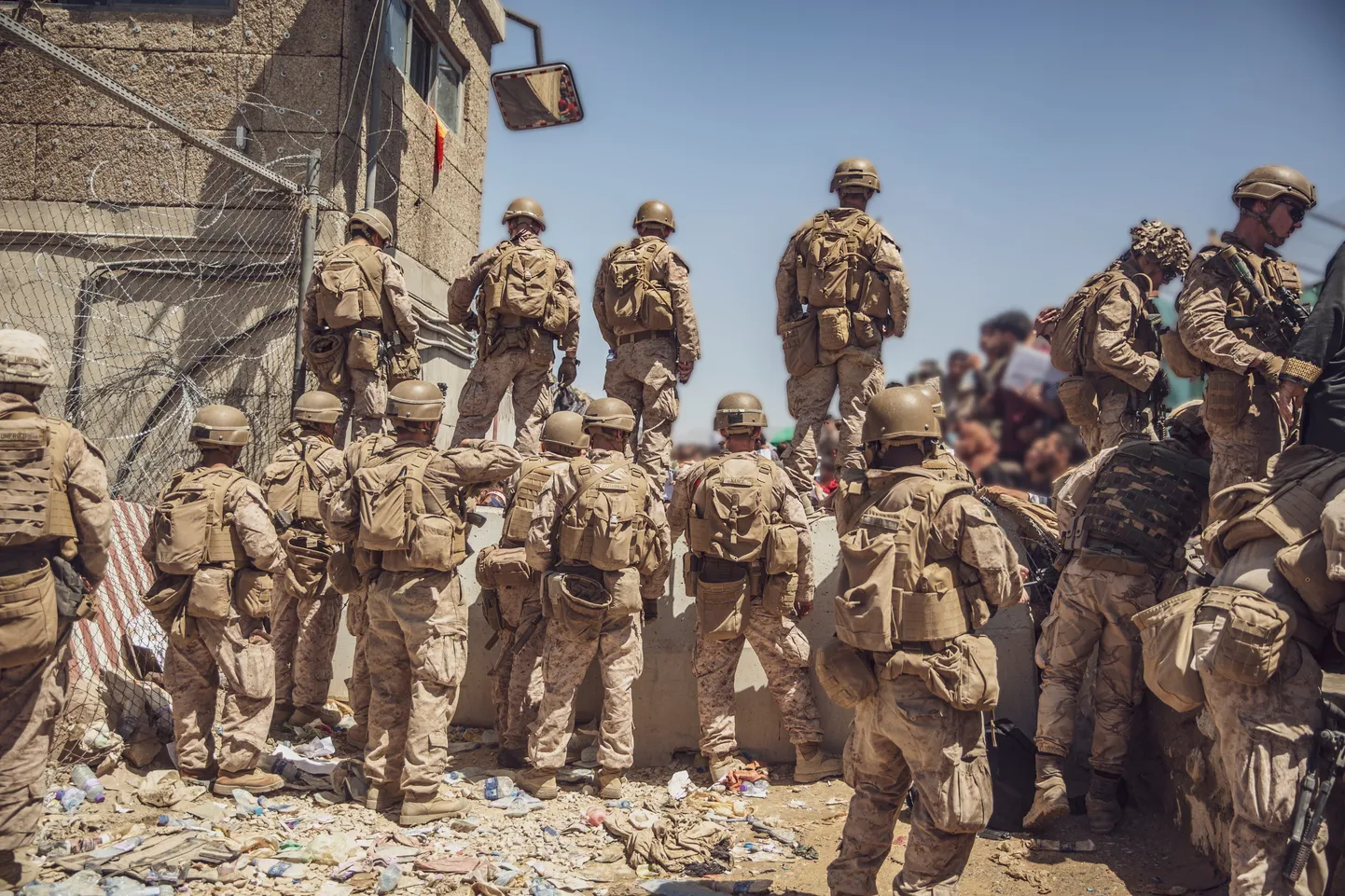 USA merejalaväelased Kabuli lennujaama juures.