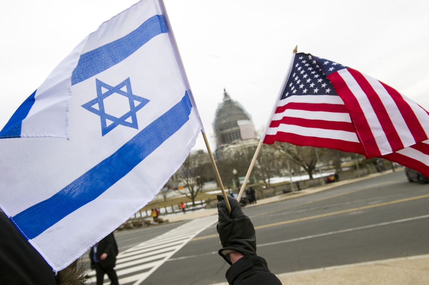 Iisraeli ja USA lipud