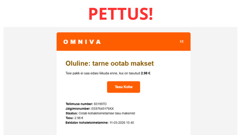 Võltskiri tühjendas pakisaaja taskuid