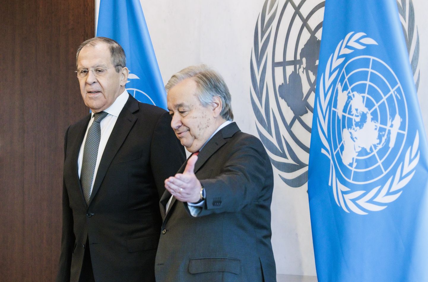 Venemaa välisminister Sergei Lavrov ja ÜRO peasekretär António Guterres.