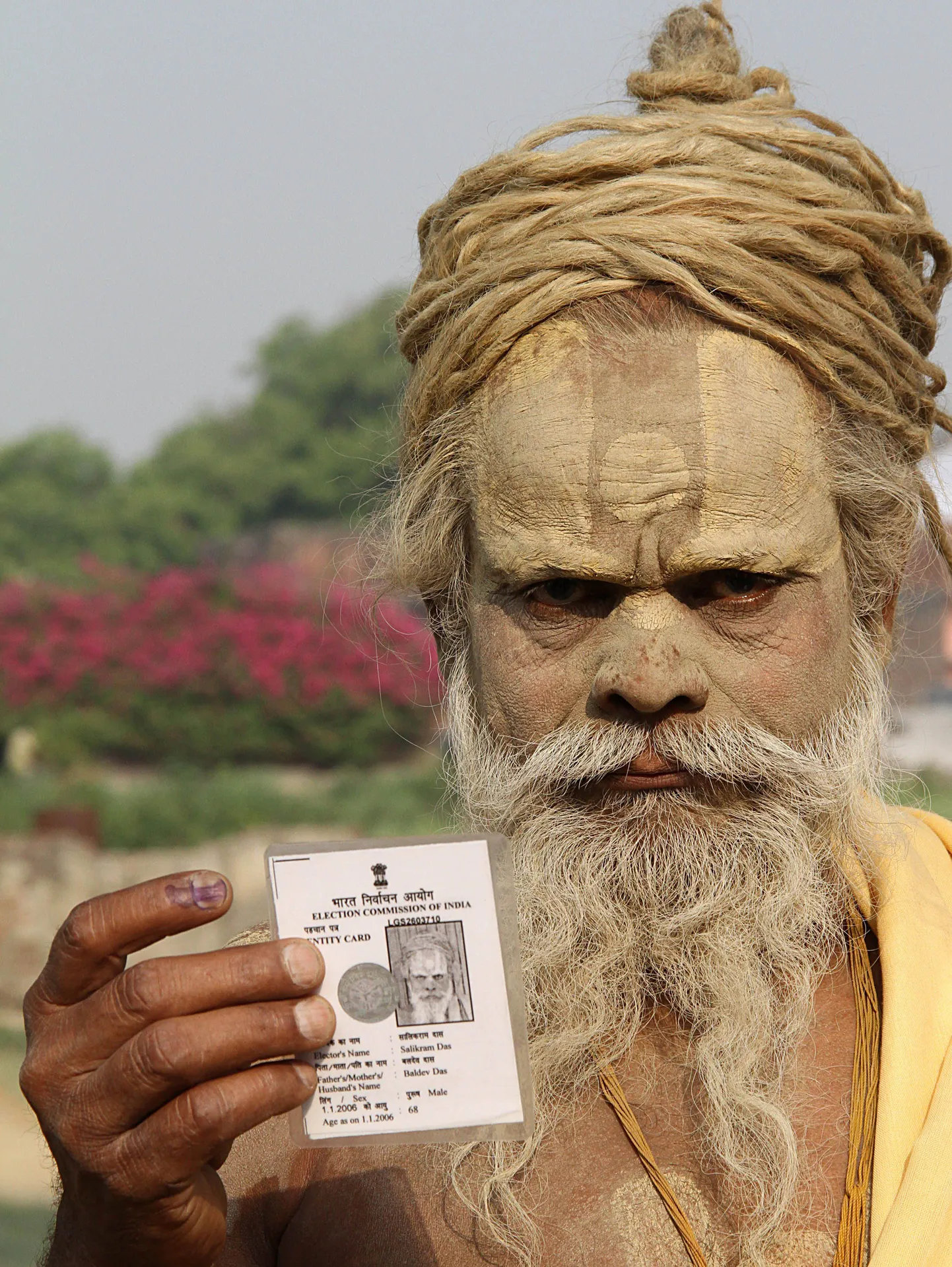 Hindu pühamees sadhu ja valijakaart