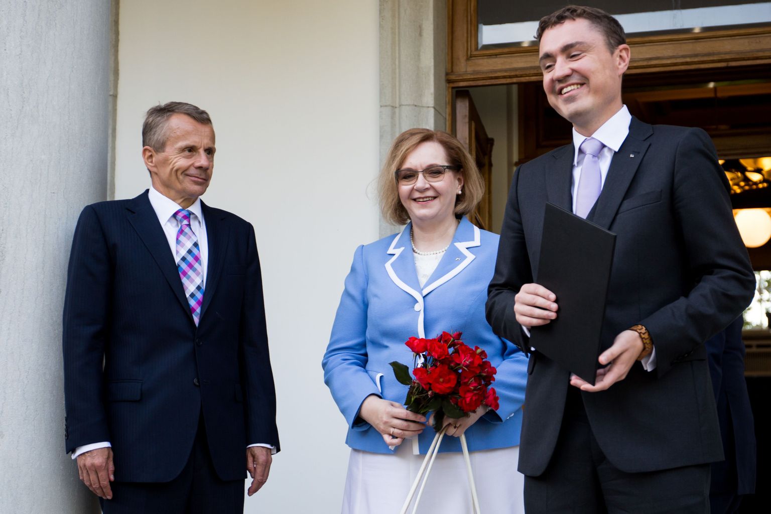 Välisminister Jürgen Ligi, haridusminister Maris Lauri ja peaminister Taavi Rõivas.