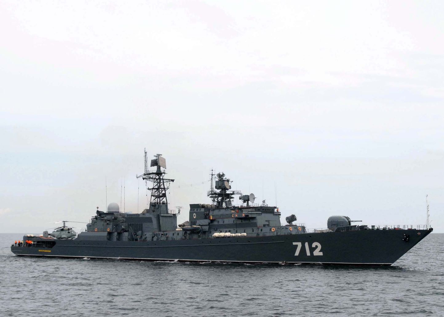 Vene sõjalaevastiku moodsaim suur fregatt Neustrašimõi (Kartmatu).