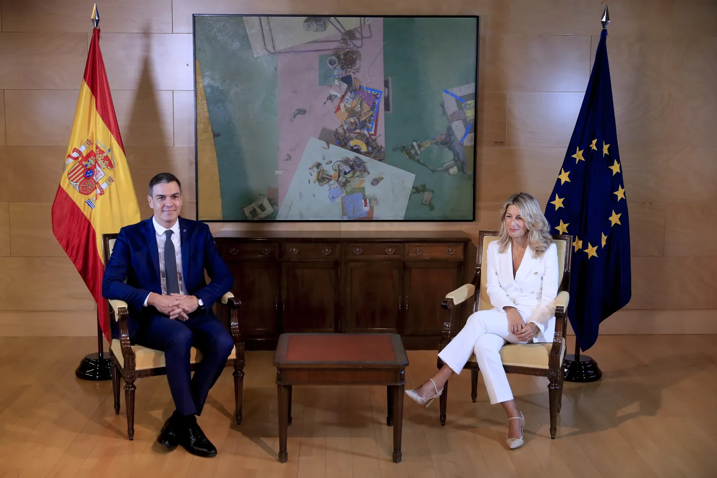 Hispaania sotsialistist peaminister Pedro Sánchez ja erakonna Sumar liider Yolanda Díaz.