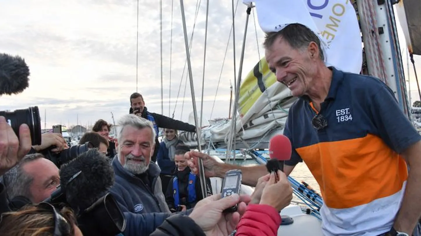 Tapio Lehtinen Golden Globe Race finišis Prantsusmaal 19. mail