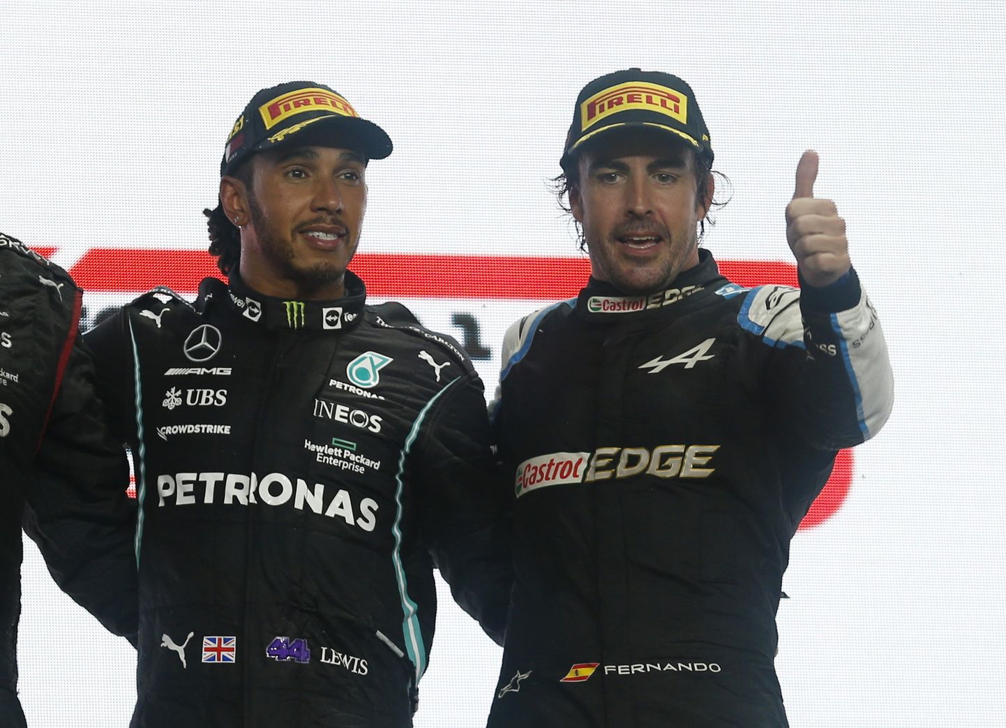 Lewis Hamilton (vasakul) ja Fernando Alonso.