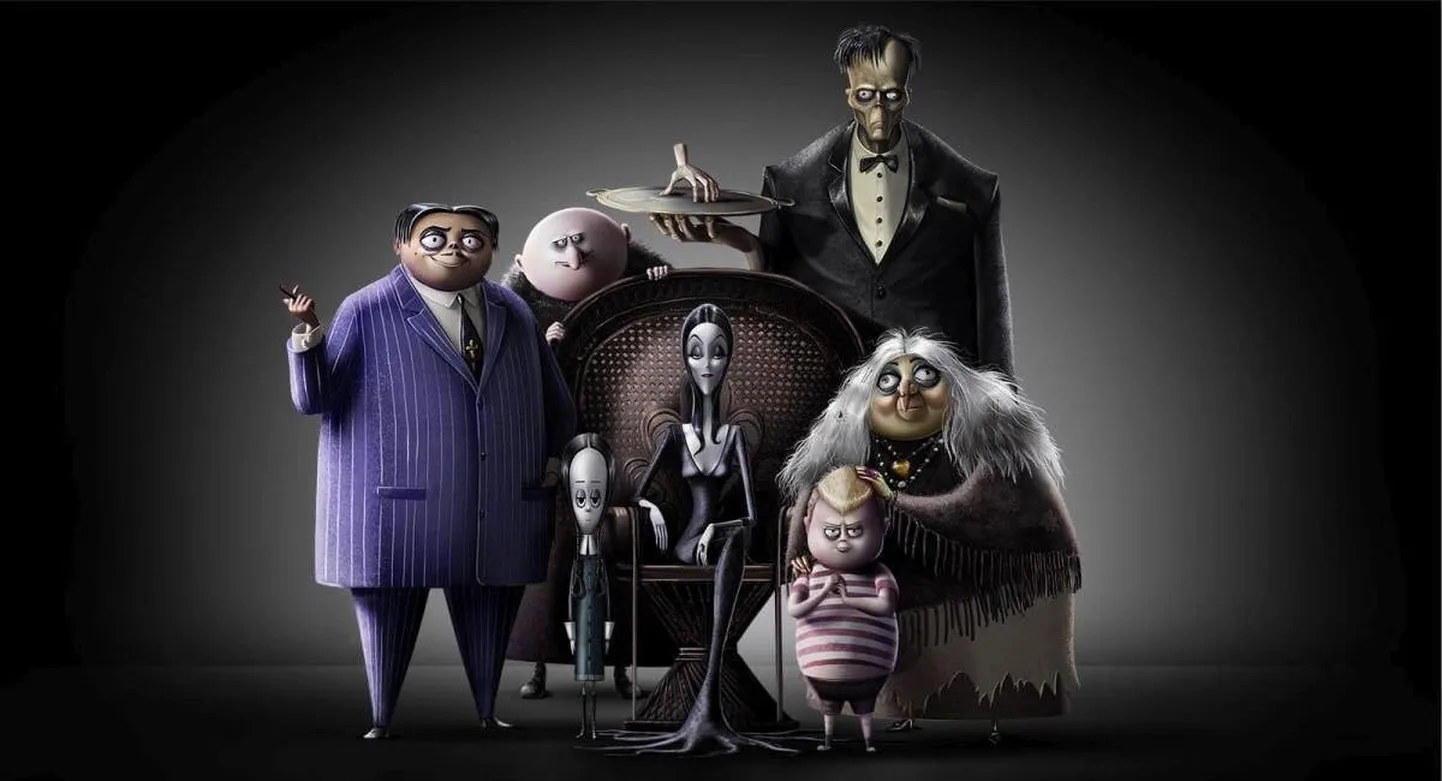 Addamsite perekonnapilt: paraku ei tulnud animeerimine sellele seltskonnale kasuks.