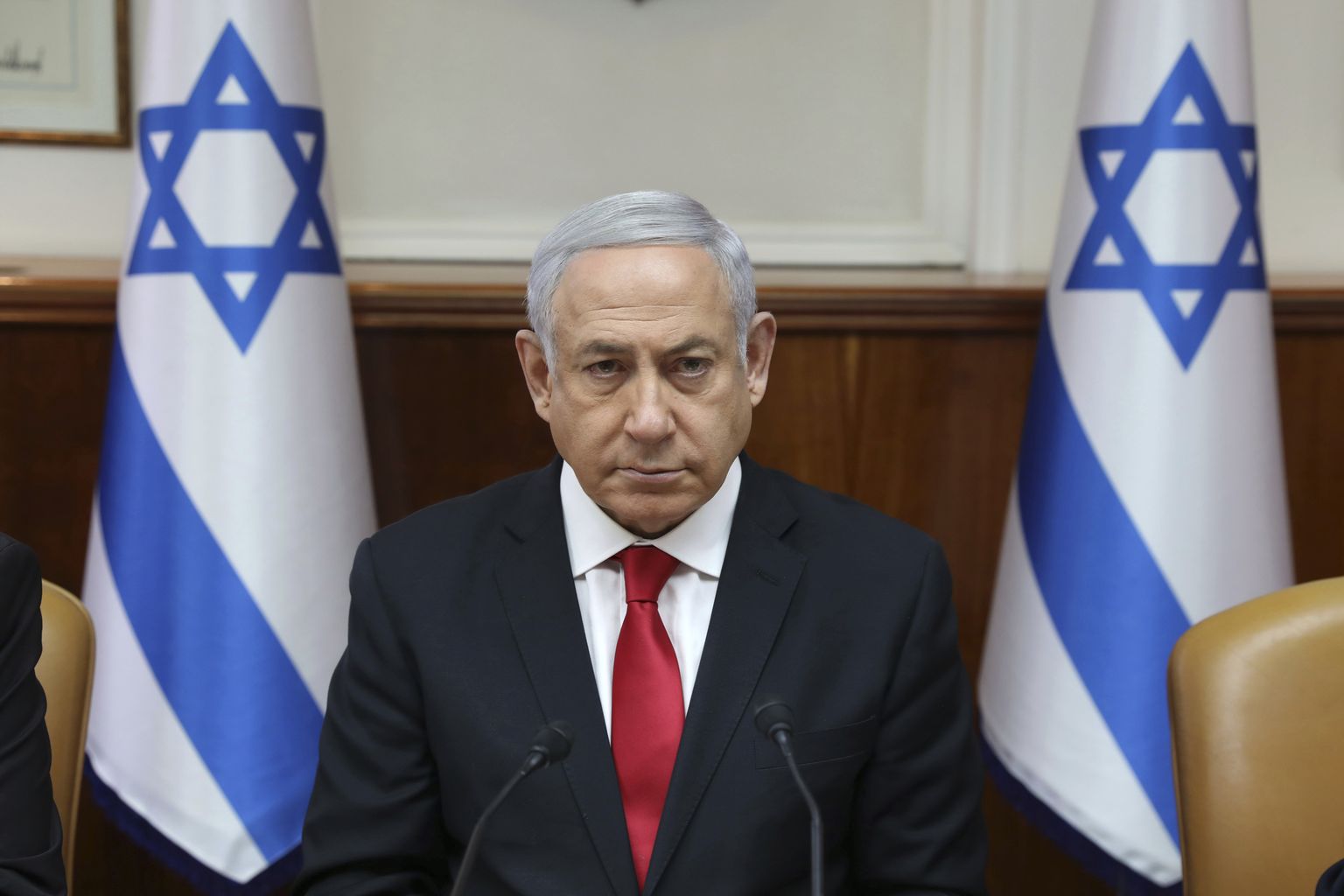 Iisraeli peaminister Benjamin Netanyahu pühapäeval iganädalasel kabinetiistungil.
