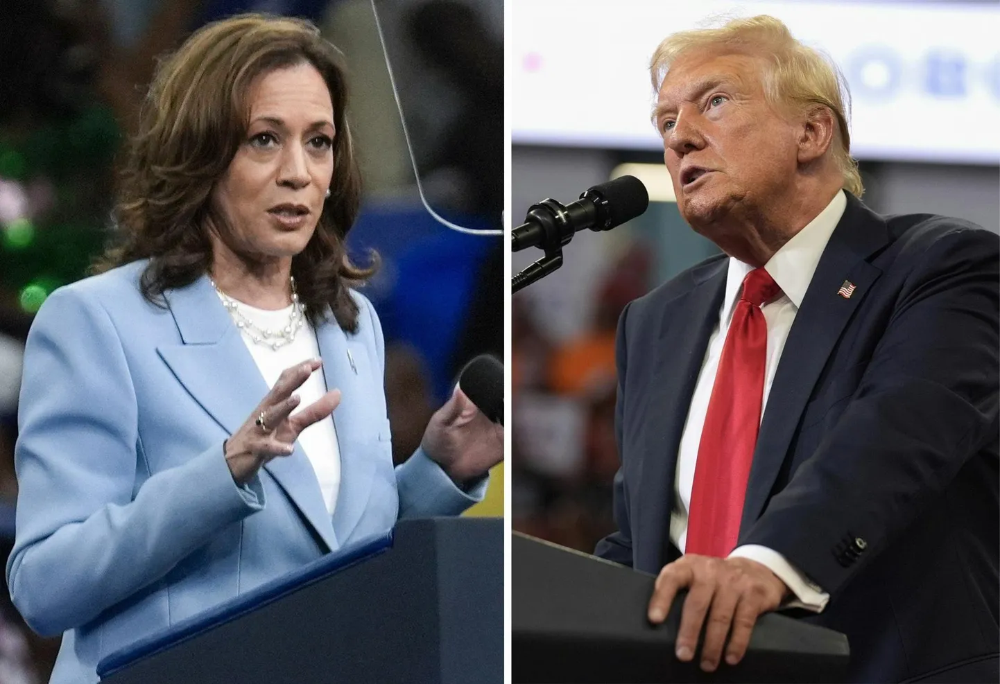 Presidendi kandidaadid Kamala Harris ja Donald Trump.