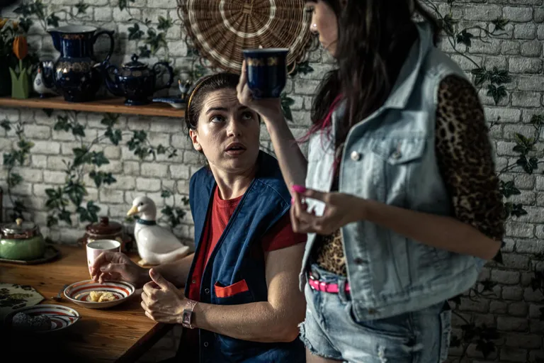 Kaader filmi "Tagurpidi torn" võtetelt.