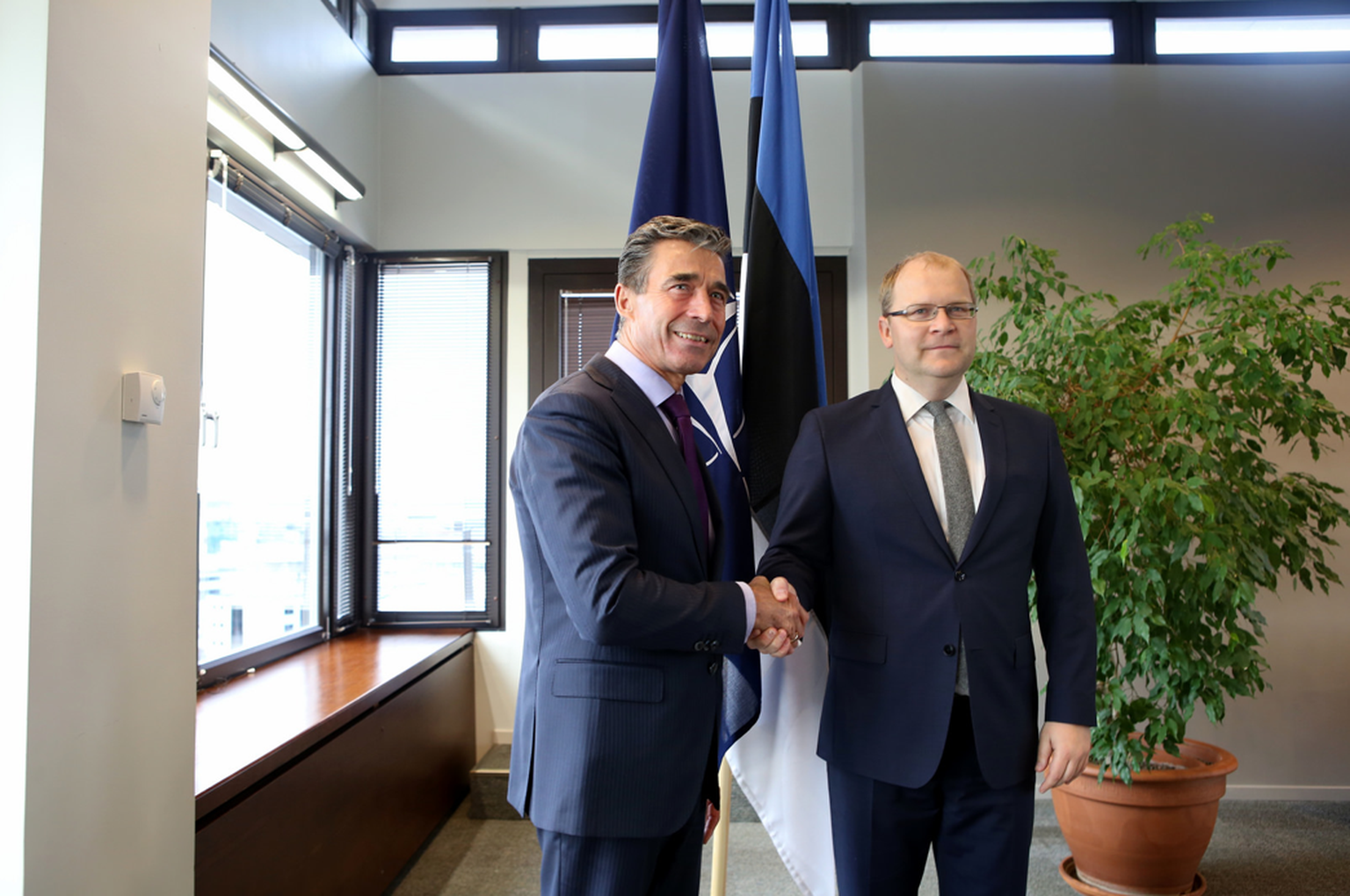 NATO peasekretär Anders Fogh Rasmussen ja välisminister Urmas Paet.