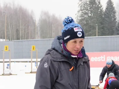 Kagu Biathloni treener Jelena Všivtseva.