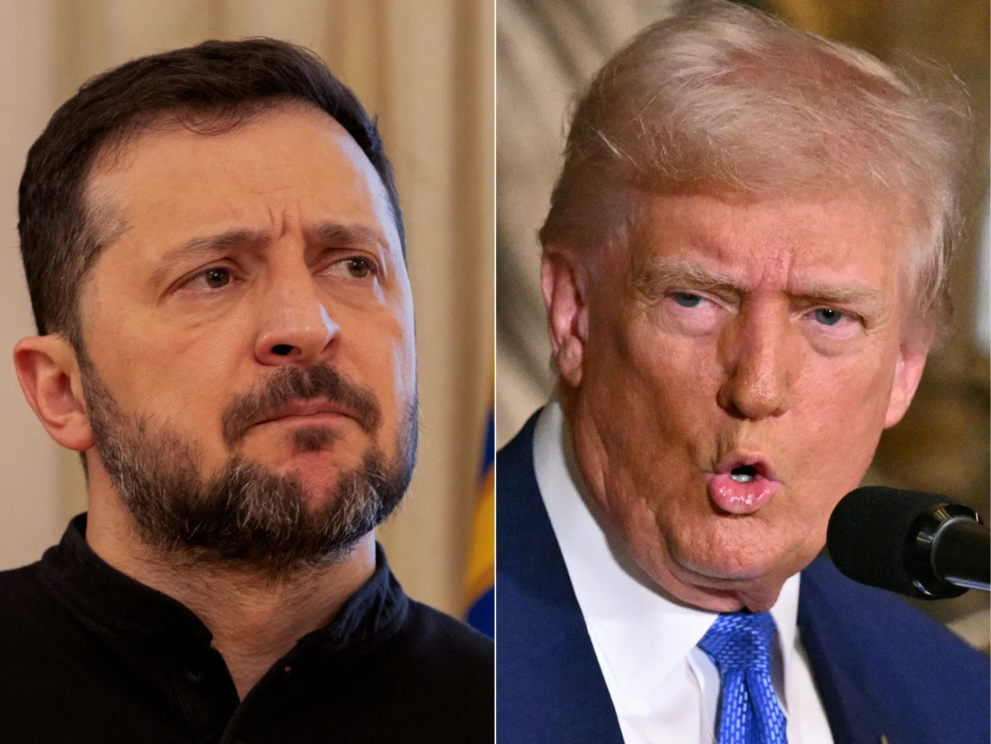 Ukraina president Volodõmõr Zelenskõi ja USA president Donald Trump.