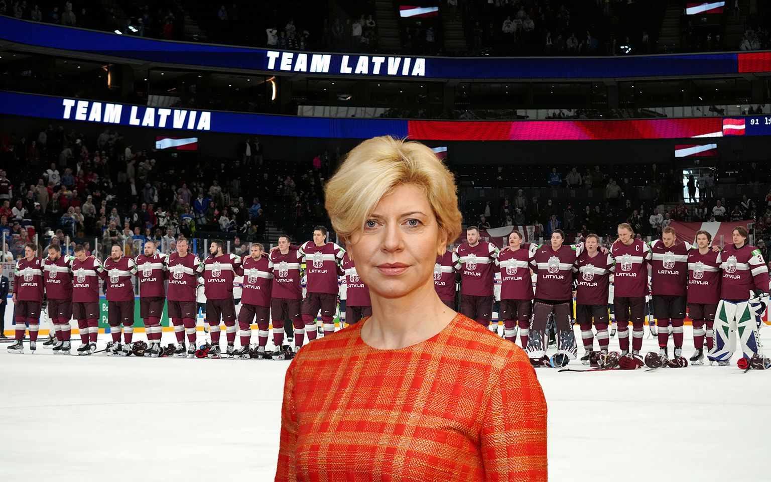 Latvijas Izglītības un zinātnes ministre Anda Čakša, Latvijas izlases hokejisti