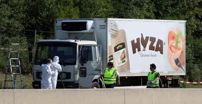 Veok Austria maanteel, millest leiti migrantide surnukehad. Foto: Scanpix