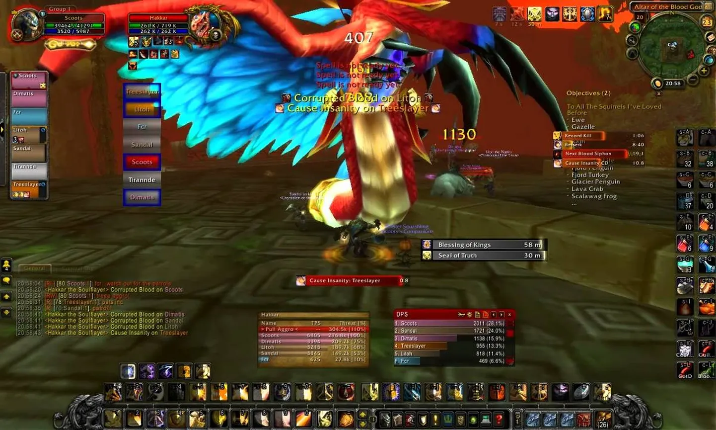Hakkar The Soulflayer lehvitab videomängus World of Warcraft oma tõvekülvavaid tiibu.