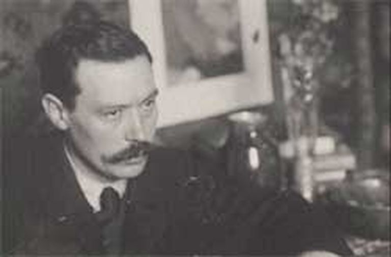 Janis Rozentāls savā darbnīcā Alberta ielas dzīvoklī ap 1905. – 1906. gadu 