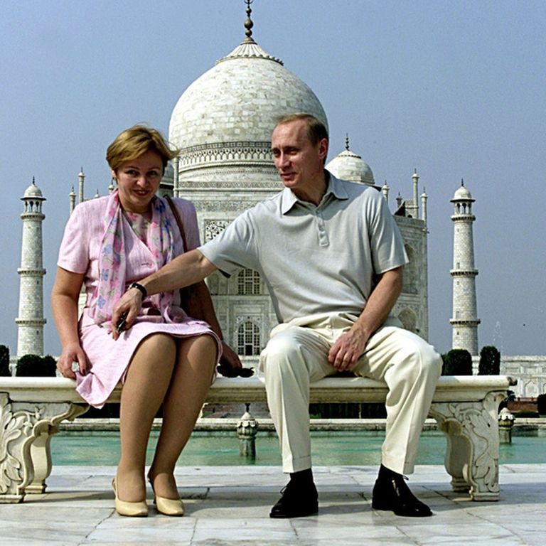 Putins un Ludmila 2000. gadā Indijā 