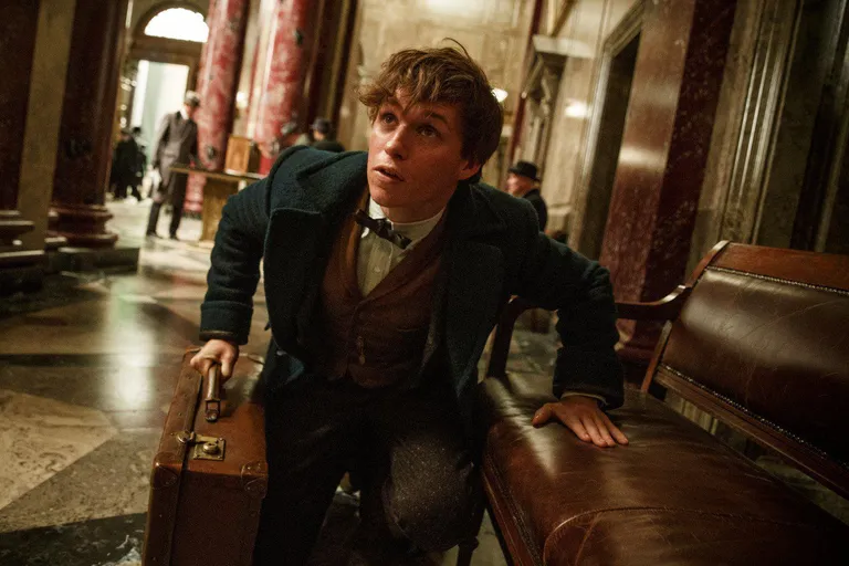 Newt Scamander (Eddie Redmayne), alien in New York.