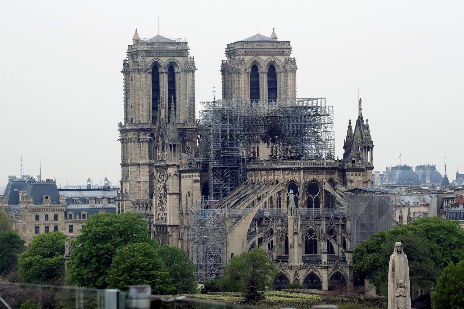 Pariisi Notre-Dame 16. aprillil 2019 pärast põlengut