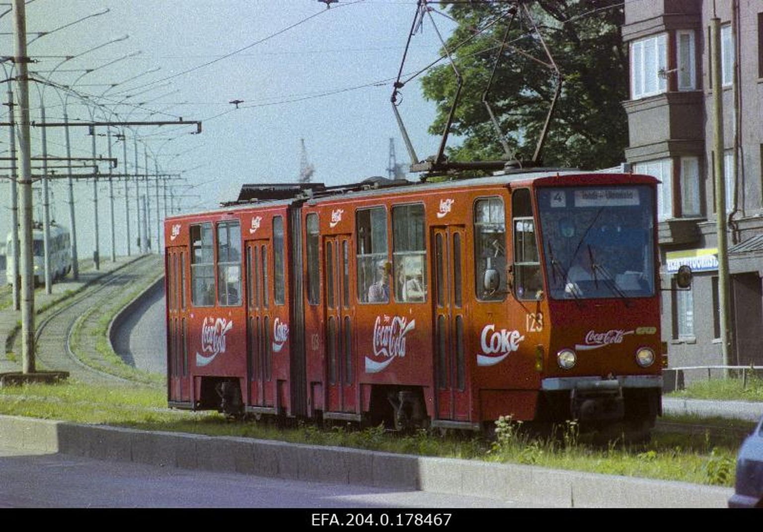 Таллинн 1997 года, Пярнуское шоссе, трамвай.
