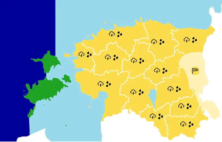 Keskkonnaagentuur andis äikesehoiatuse kogu Mandri-Eestile.