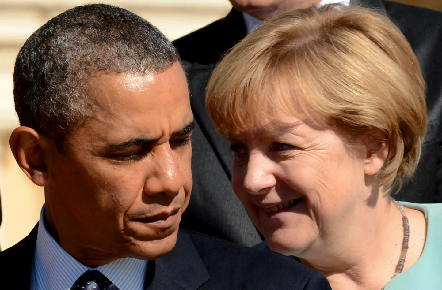 Barack Obama ja Angela Merkel Peterburis tippkohtumisel.