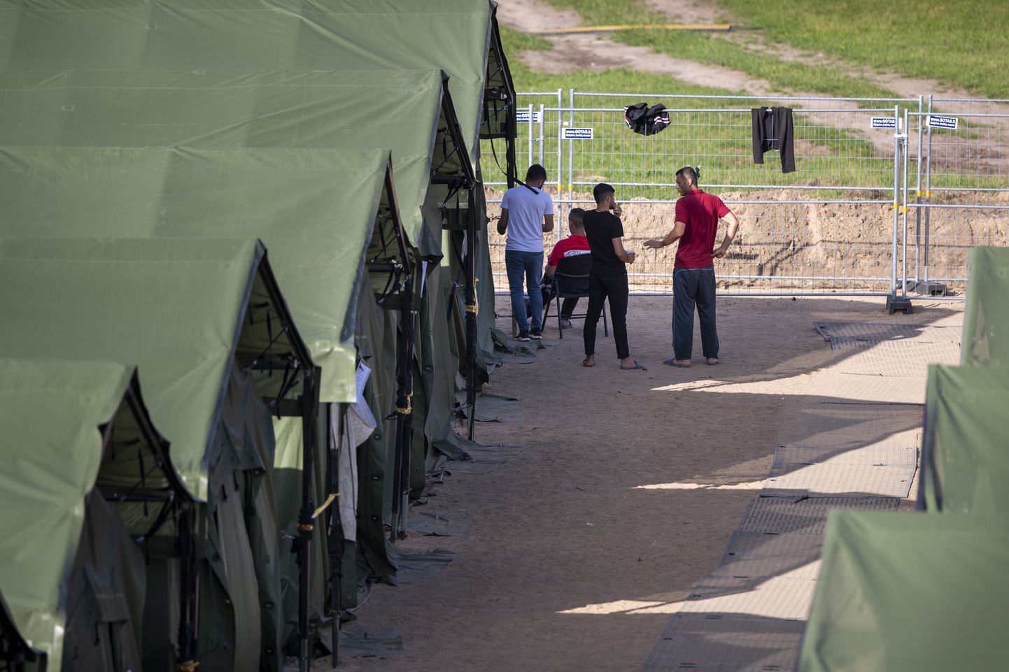 Палаточный лагерь для беженцев в Литве.