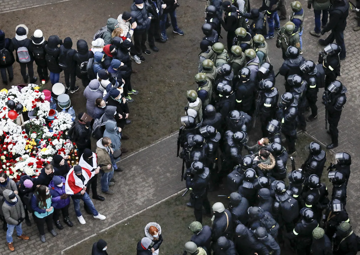 Protesti Baltkrievijā 15. novembrī.