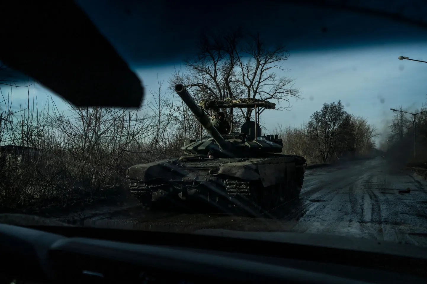 Украинский танк в Донецкой области. Декабрь 2023 года.