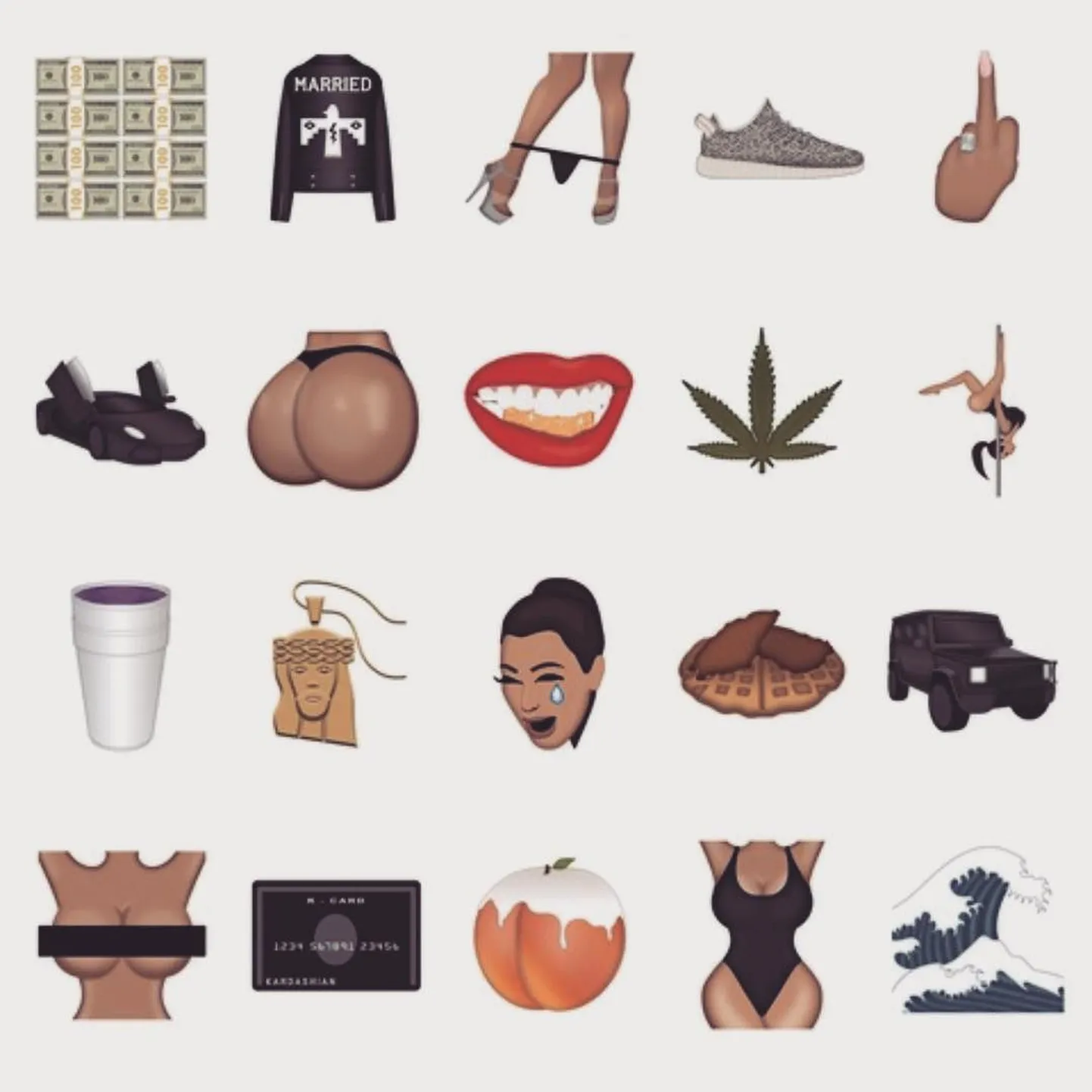 Kim Kardashiani "kimoji'd"