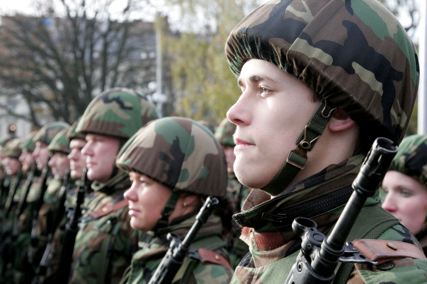 Военнослужащие Национальных вооруженных сил Латвии.
