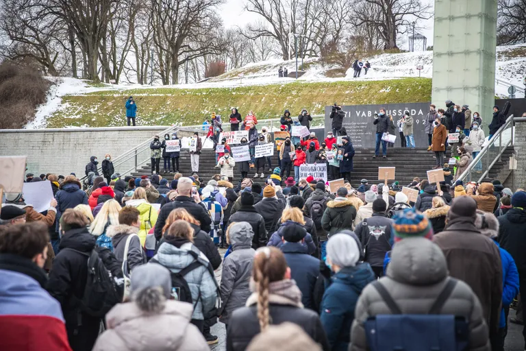 Meeleavaldus Aleksei Navalnõi toetuseks Vabaduse väljakul.