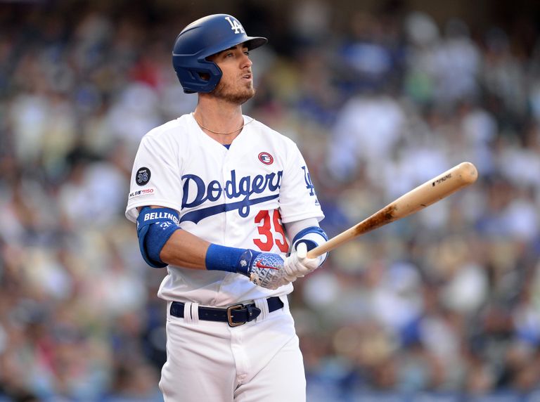 Pesapallikurikas. Pildil on Los Angeles Dodgersi pesapallimeeskonna mängija Cody Bellinger. Pilt on illustreeriv