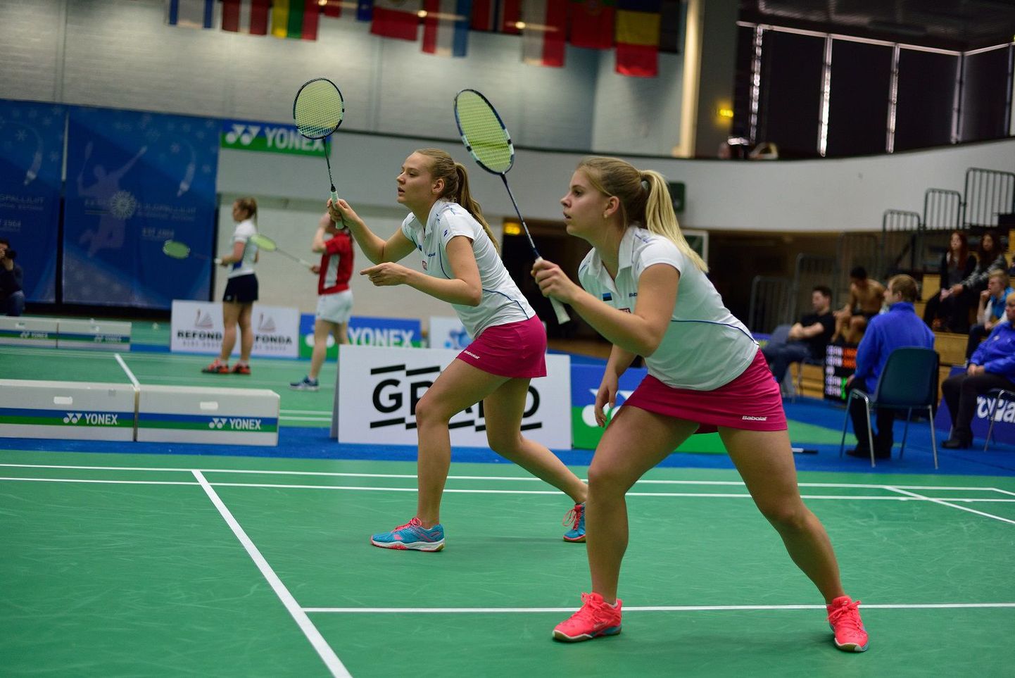 Helina Rüütel (paremal) ja Kristin Kuuba Zagrebi turniiril veerandfinaalis.