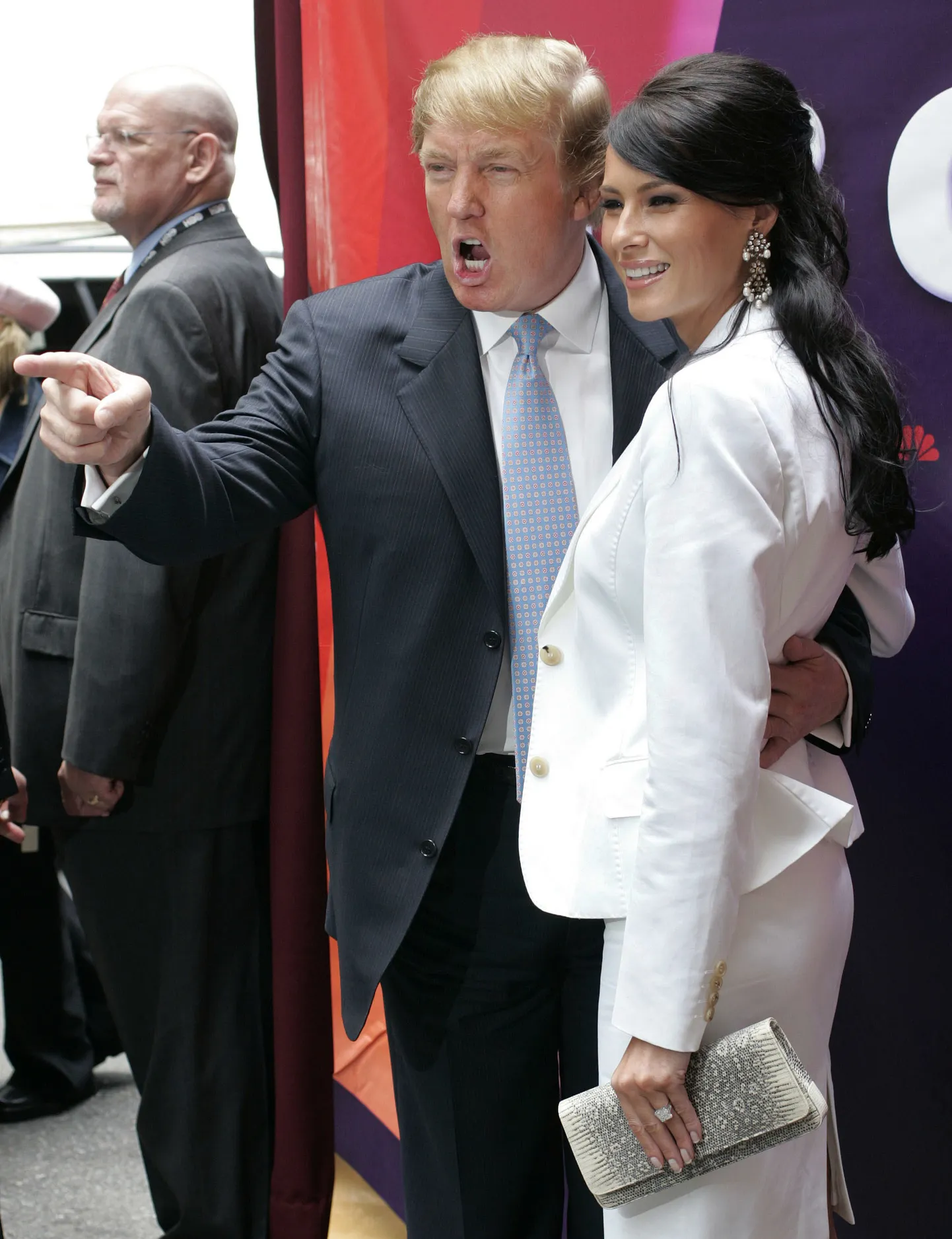 USA ärimees Donald Trump ja ta toona kihlatu Melania Knauss 17. mail 2004 New Yorgis telekanali NBC saate «Mantlipärija» sündmusel.