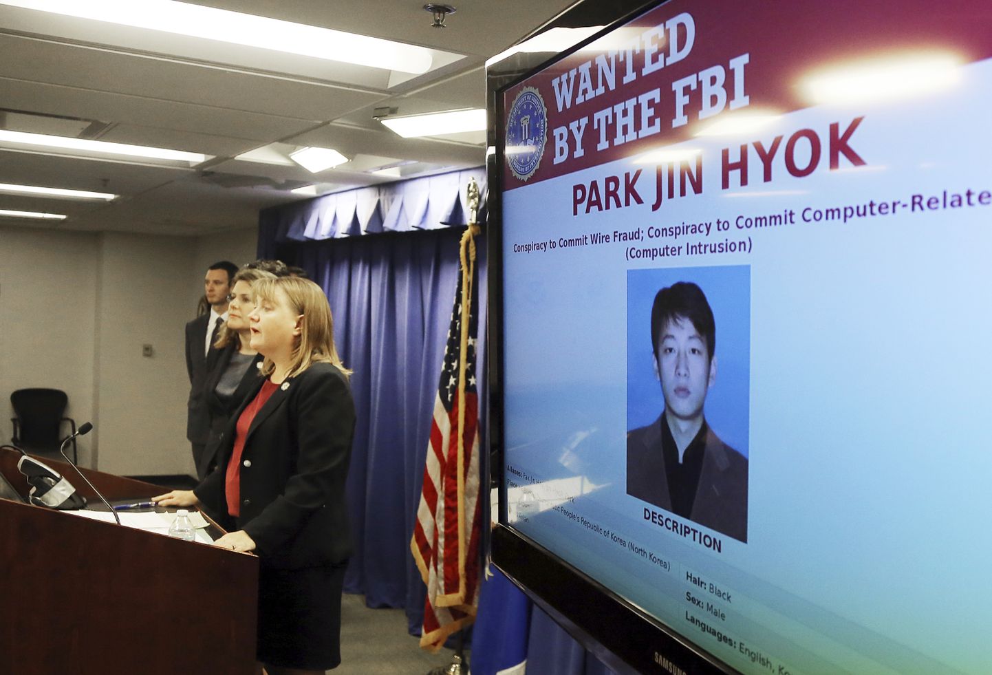 Üks kolmest süüdistatavast on Park Jin Hyok