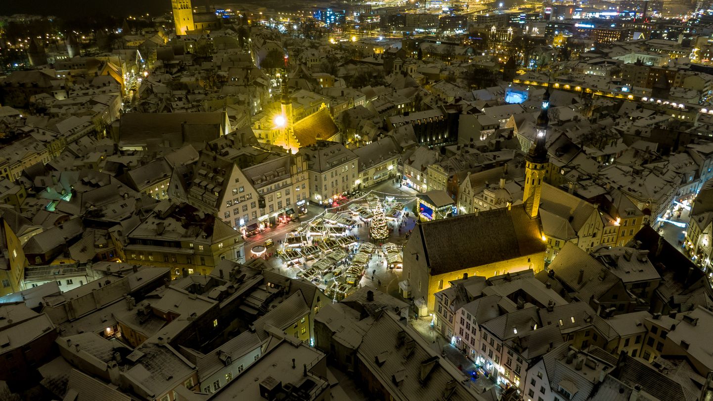 Tallinna jõuluturg. Droon.