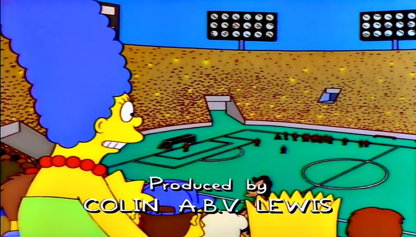 Kuvatõmmis videost: ''The Simpsons take on soccer''