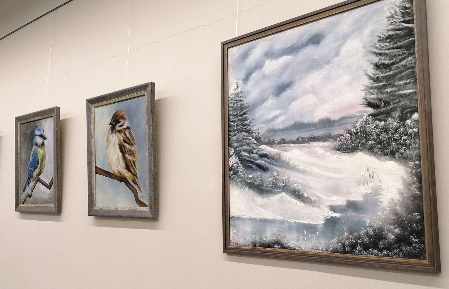 Sindi raamatukogus näeb ARSi kunstistuudio talvemaale.
