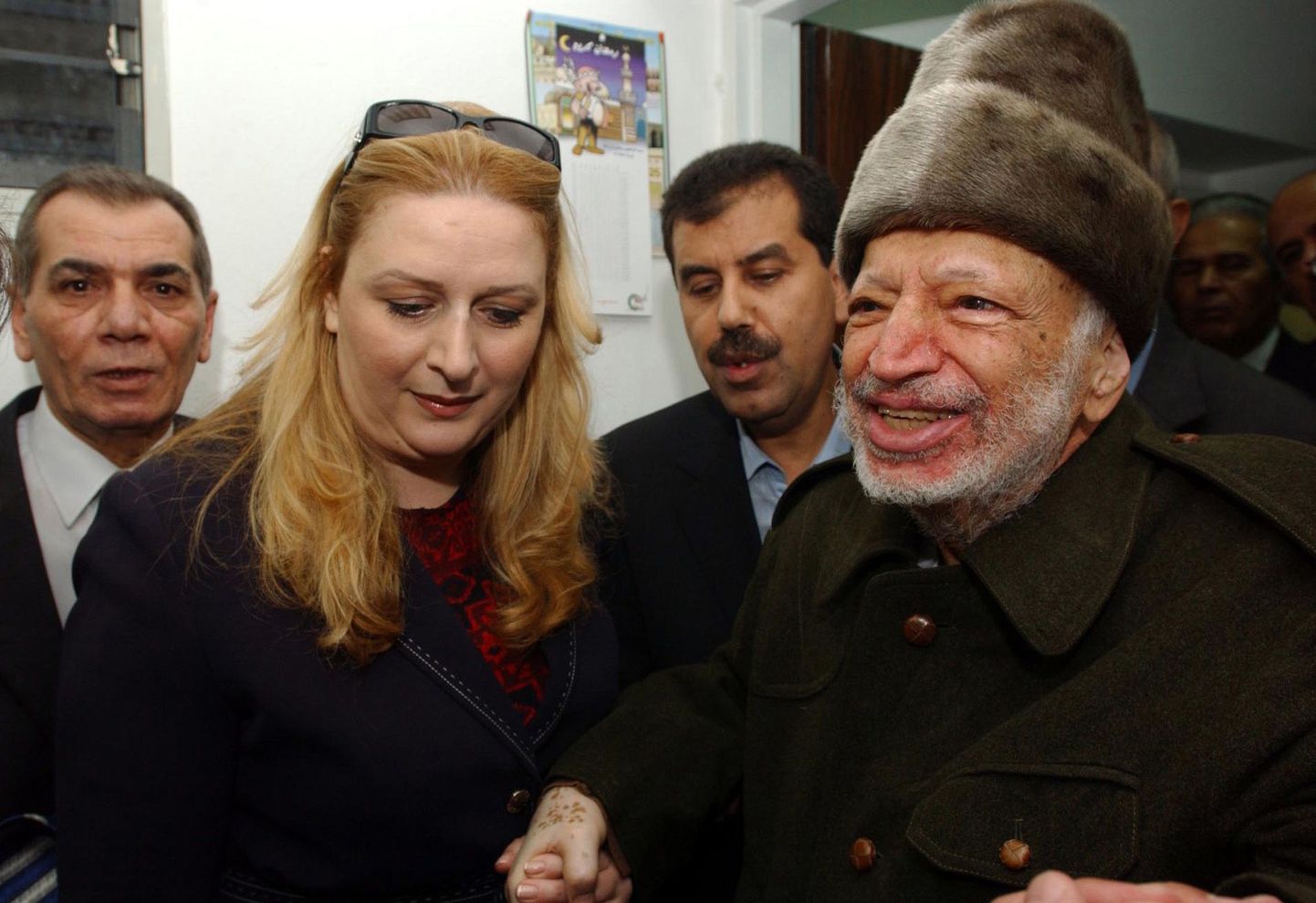 Paremal Yasser Arafat ja vasakul tema naine Suha.