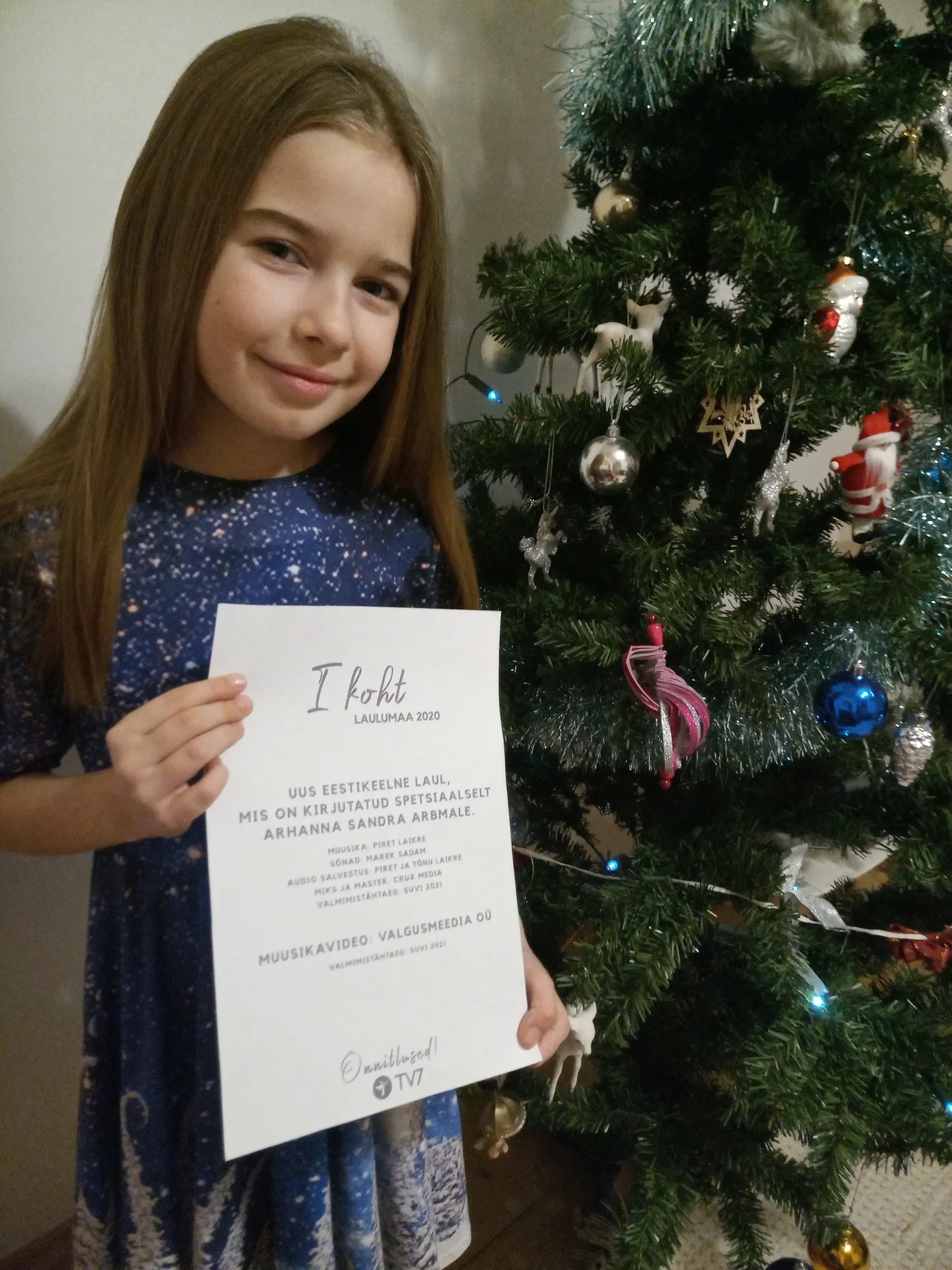Arhanna Sandra Arbma krooniti hiljuti konkursi «Laulumaa» võitjaks.