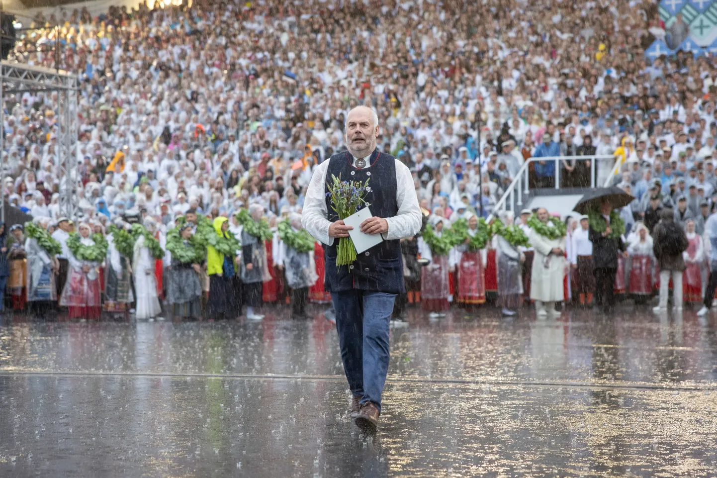 02.07.2023. Tallinn. XIII Noorte laulupidu. President Alar Karis.